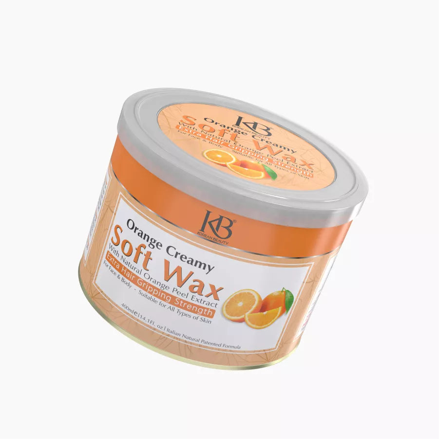 Orange hair removing soft wax